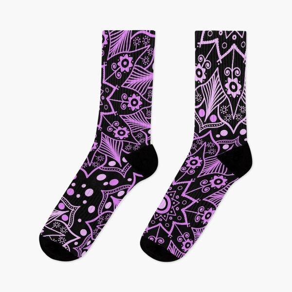 Item preview, Pink Mandala Pattern on Black Cute Bohemian designed and sold by humnoo.