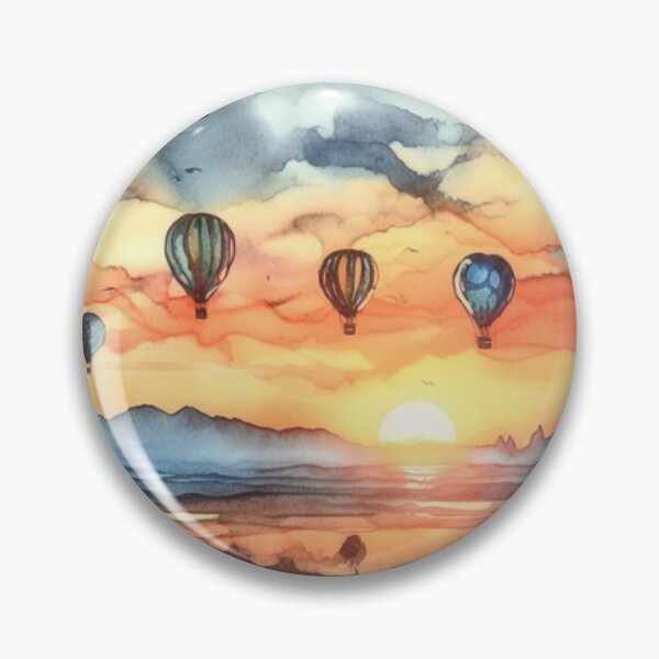 Item preview, Hot Air Ballon Ride - Watercolor designed and sold by HausKatz.
