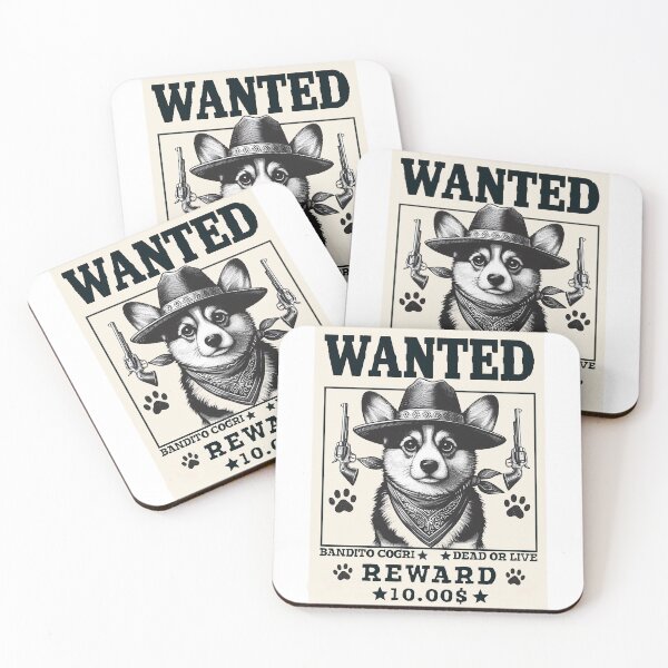 Item preview, Wanted Corgi  designed and sold by UnrealQuake.