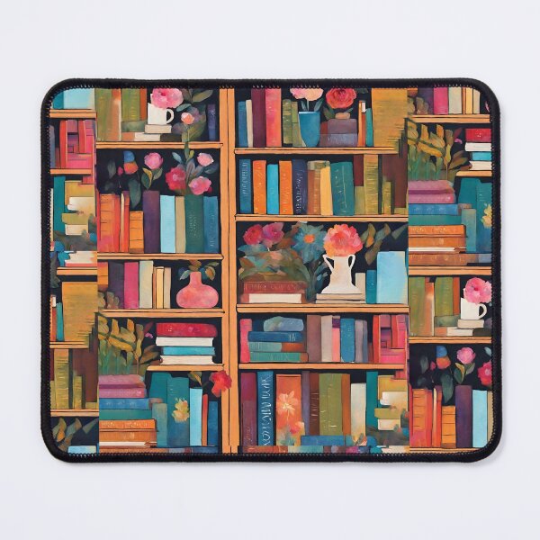 Item preview, Eclectic Bookshelf Pattern With Florals designed and sold by echowood26.