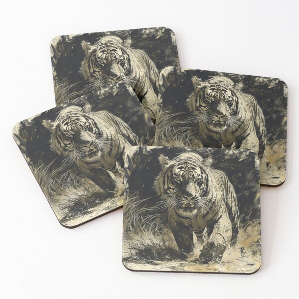 Item preview, Vintage Majestic Bengal Tiger - Pencil Sketch designed and sold by HausKatz.