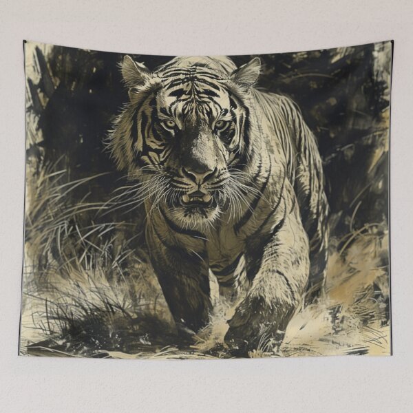 Item preview, Vintage Majestic Bengal Tiger - Pencil Sketch designed and sold by HausKatz.