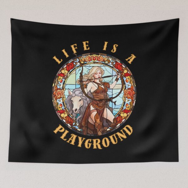 Item preview, Life Is A Playground. sagittarius sayings designed and sold by ZodiacWonders.