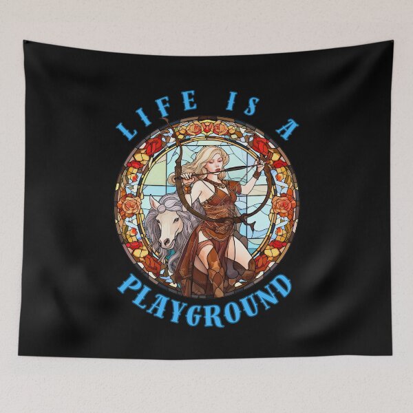 Item preview, Life Is A Playground. sagittarius astrological sign designed and sold by ZodiacWonders.
