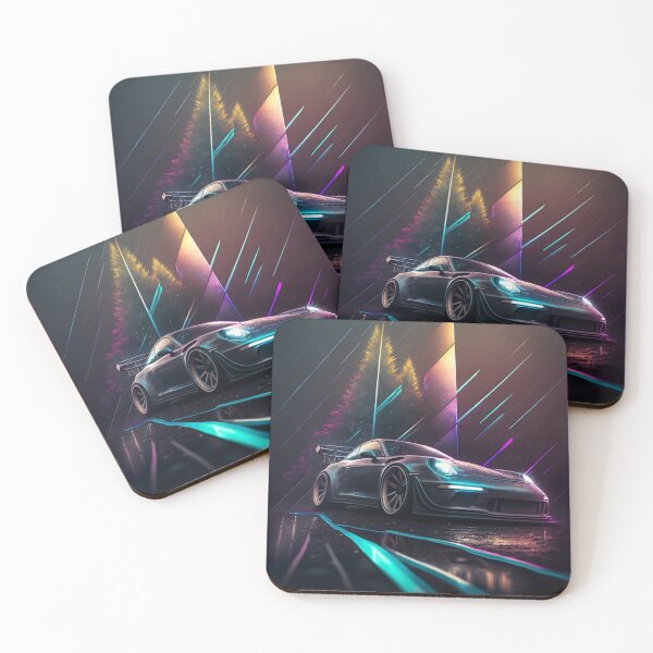 Item preview, Luminous GT3 Abstract: Porsche-Inspired Neon Art designed and sold by iQuorra.