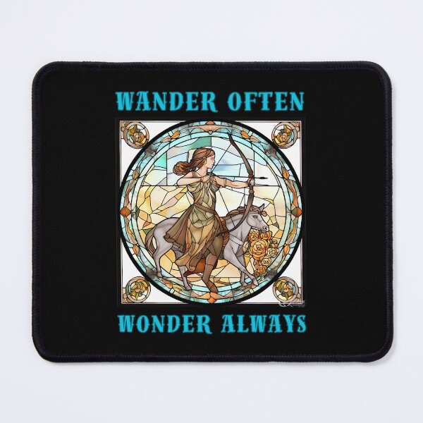 Item preview, Wander Often, Wonder Always. sagittarius quote designed and sold by ZodiacWonders.