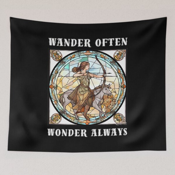 Item preview, Wander Often, Wonder Always. sagittarius funny designed and sold by ZodiacWonders.