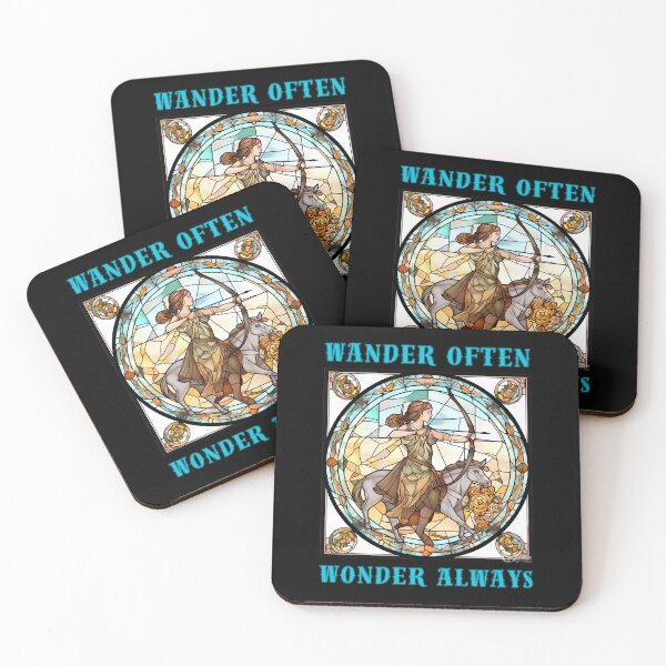 Item preview, Wander Often, Wonder Always. sagittarius quote designed and sold by ZodiacWonders.