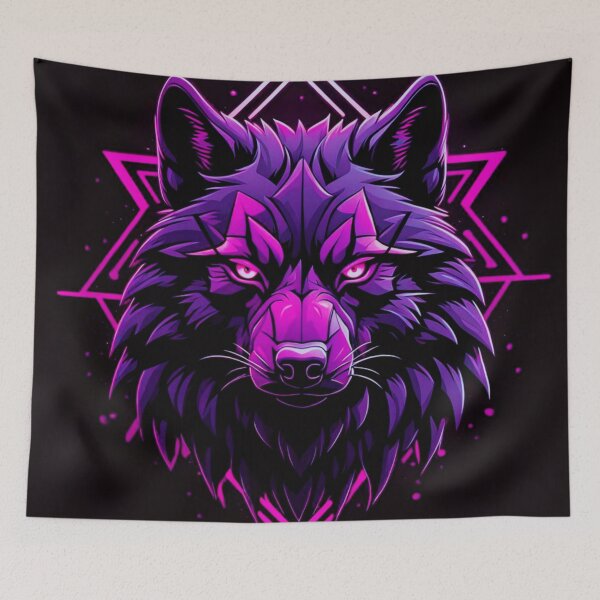 Item preview, Purple And Pink Wolf  designed and sold by Gabriela McDaniel.