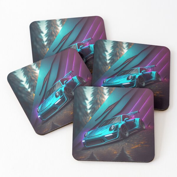 Item preview, Neon Elegance: Abstract Porsche GT3 Inspiration designed and sold by iQuorra.