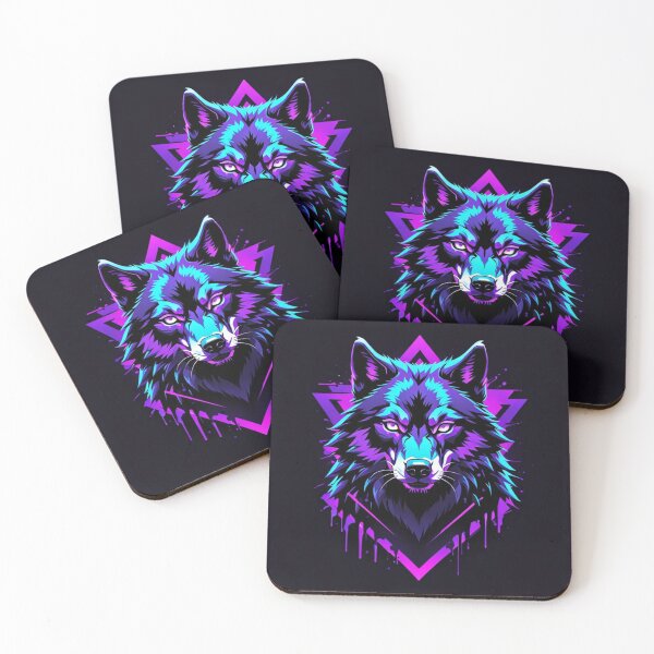 Item preview, Purple, Blue And Pink Wolf designed and sold by Gabriela McDaniel.