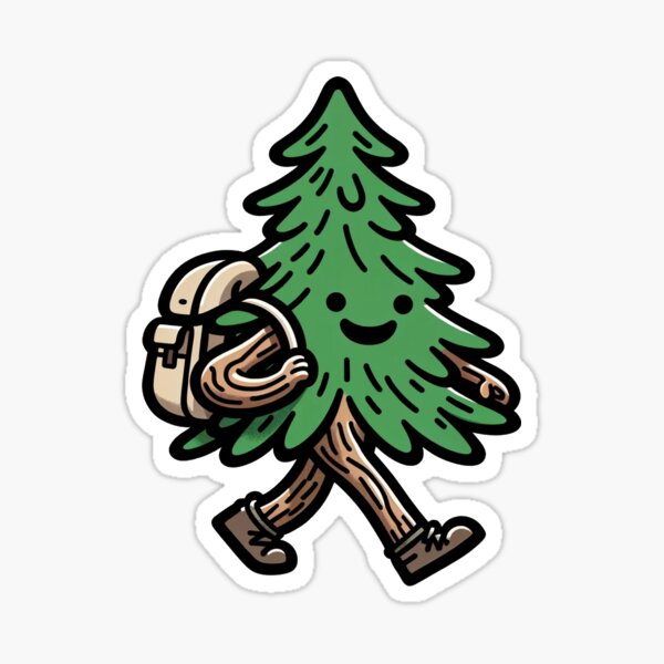 Item preview, Happy Tree Backpacker Character Sticker designed and sold by cmpn.