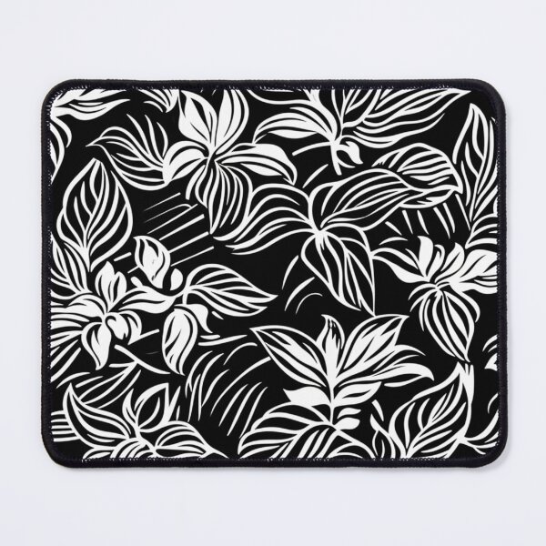 Item preview, Black and White Batik Floral Pattern designed and sold by HausKatz.