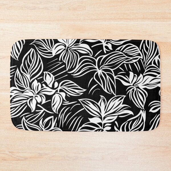 Item preview, Black and White Batik Floral Pattern designed and sold by HausKatz.