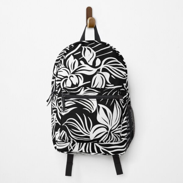 Item preview, Black and White Batik Floral Pattern designed and sold by HausKatz.