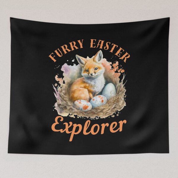 Item preview, Furry Easter Explorer. fox portrait designed and sold by FoxVibes.