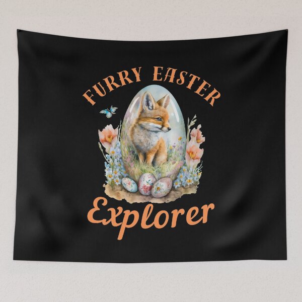 Item preview, Furry Easter Explorer. fox watercolor designed and sold by FoxVibes.