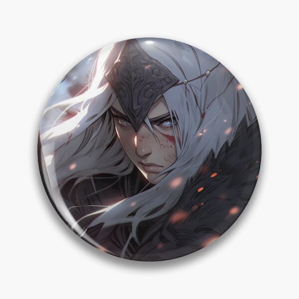 Item preview, Fantasy White Haired Elven Warrior Anime Girl designed and sold by bubblegoth.