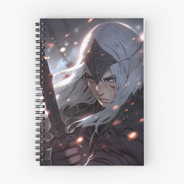 Item preview, Fantasy White Haired Elven Warrior Anime Girl designed and sold by bubblegoth.