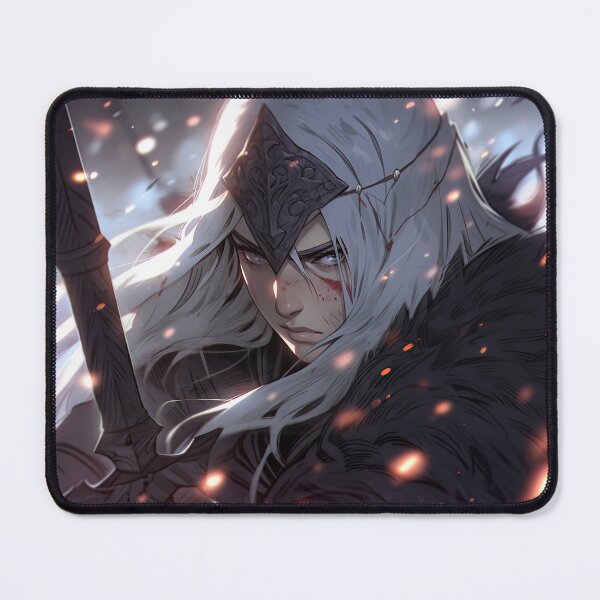 Item preview, Fantasy White Haired Elven Warrior Anime Girl designed and sold by bubblegoth.