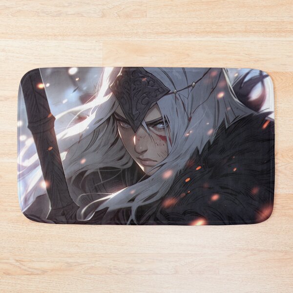 Item preview, Fantasy White Haired Elven Warrior Anime Girl designed and sold by bubblegoth.