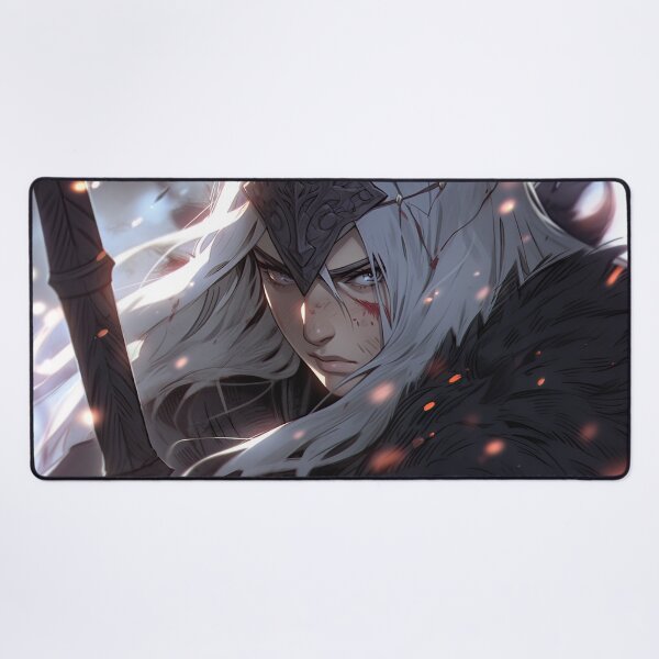 Item preview, Fantasy White Haired Elven Warrior Anime Girl designed and sold by bubblegoth.