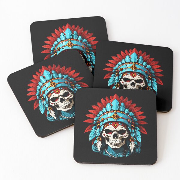 Item preview, Native American Indian Chief Skull Motorcycle Headdress designed and sold by wingstar.