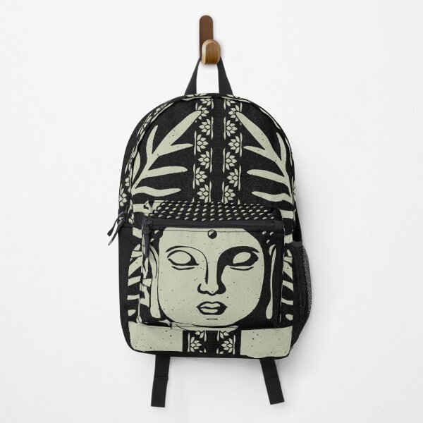 Item preview, Buddha Head Statue with Palm Fronds - Coal + Tea designed and sold by Irene Estelle.