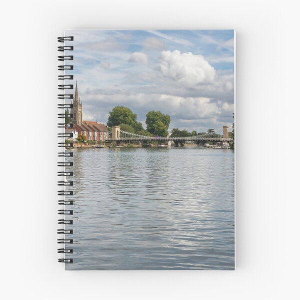 Item preview, Boats on the River Thames with church and bridge in the background, Marlow, Buckinghamshire, England designed and sold by Kevin Hellon.