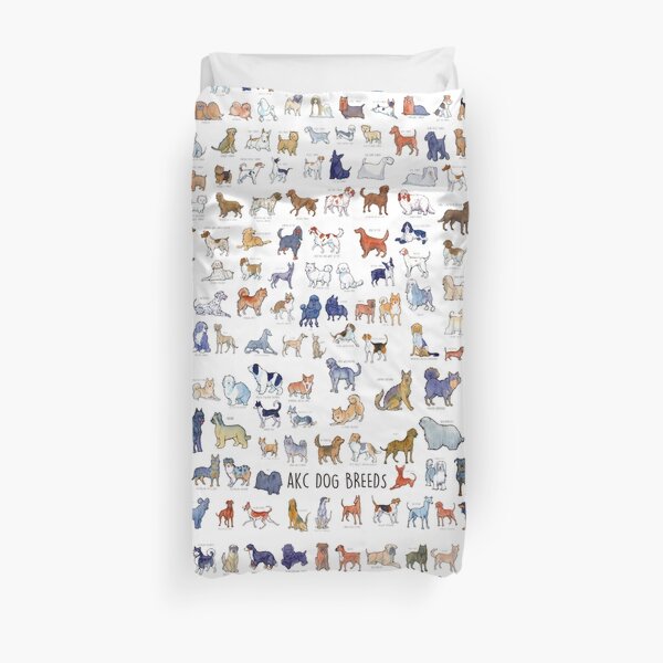 Every AKC Dog Breed Duvet Cover