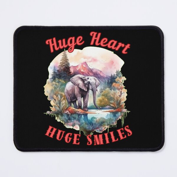 Item preview, Huge Heart, Huge Smiles. colorful elephant designed and sold by ElephantVibes.