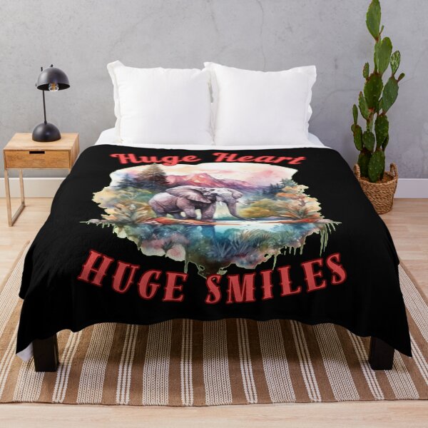 Item preview, Huge Heart, Huge Smiles. colorful elephant designed and sold by ElephantVibes.