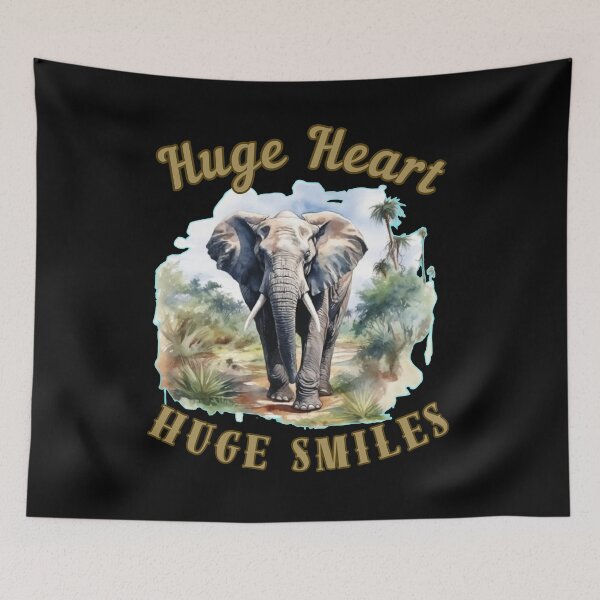 Item preview, Huge Heart, Huge Smiles. Flower elephant designed and sold by ElephantVibes.