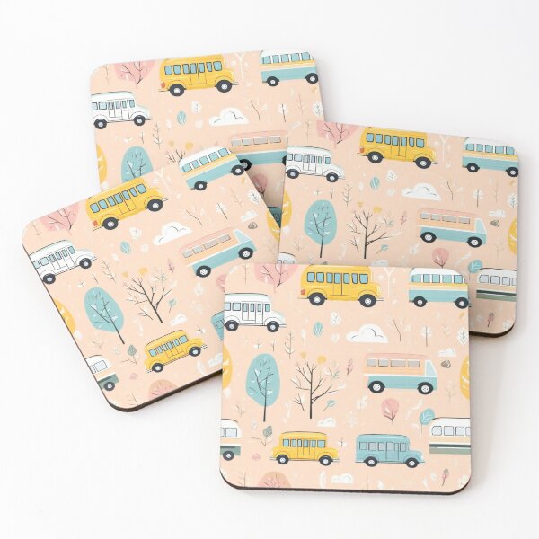 Item preview, 001 School Bus in Nordic Minimalist Design designed and sold by Alexis Art Collection.