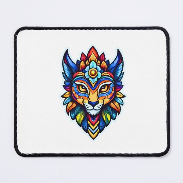 Item preview, Tribal Cat Totem designed and sold by LetsBeDimonds.