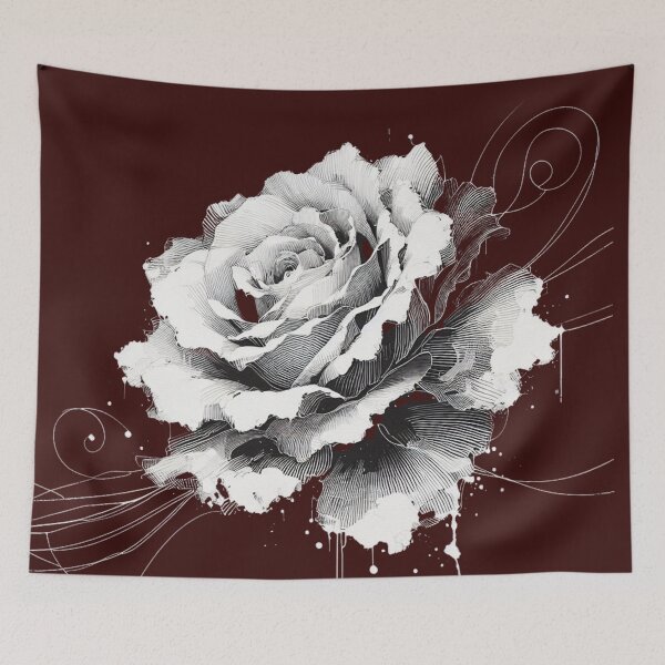 Item preview, Rose - Charcoal Sketch designed and sold by HausKatz.