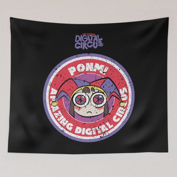 Aperçu de l'œuvre L'ÉTONNANT CIRQUE NUMÉRIQUE : EMBLÈME DU CERCLE PONMI (STYLE GRUNGE) créée et vendue par FunGangStore.