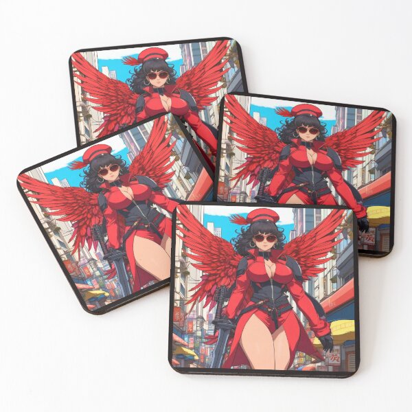 Item preview, Valentine Day Anime Clipart Red Wings & Stylish Curves designed and sold by PedalPowerGFX.
