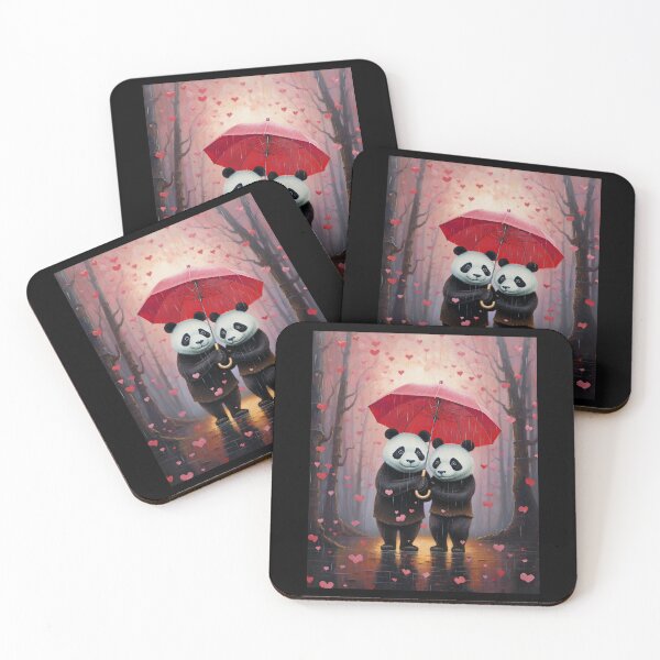 Item preview, Panda Couple Walking In The Rain designed and sold by TorpStore.