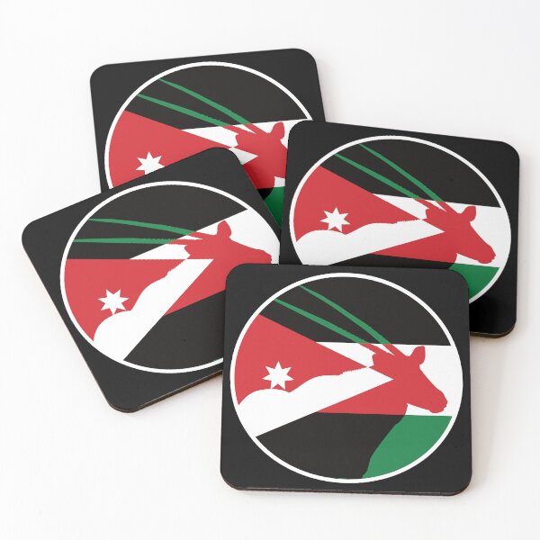 Item preview, Jordan Arabian oryx Jordanian National Animal Flag designed and sold by FlagX.