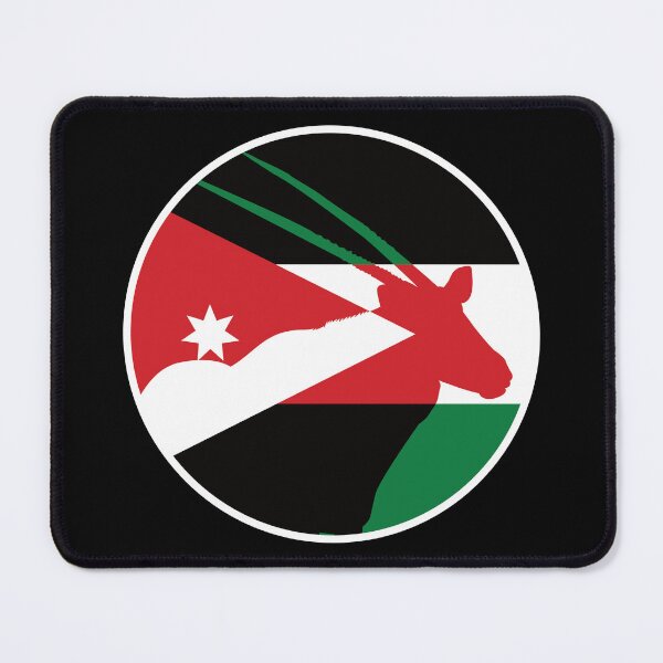 Item preview, Jordan Arabian oryx Jordanian National Animal Flag designed and sold by FlagX.