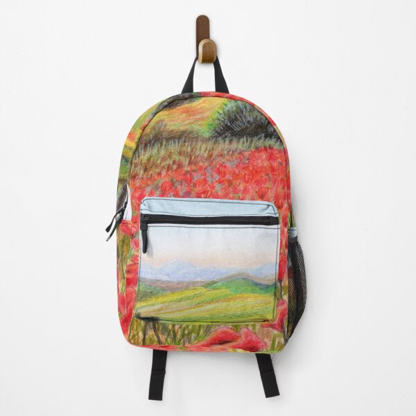 Item preview, Toussaint Fields - Poppies And Vineyard Landscape designed and sold by MariaCameliaArt.