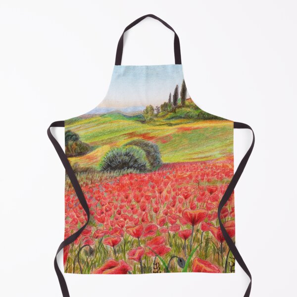 Item preview, Toussaint Fields - Poppies And Vineyard Landscape designed and sold by MariaCameliaArt.