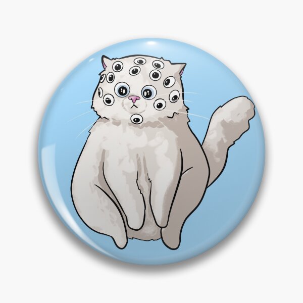 Item preview, White Cat with Googly Eyes designed and sold by PastelMushroom.