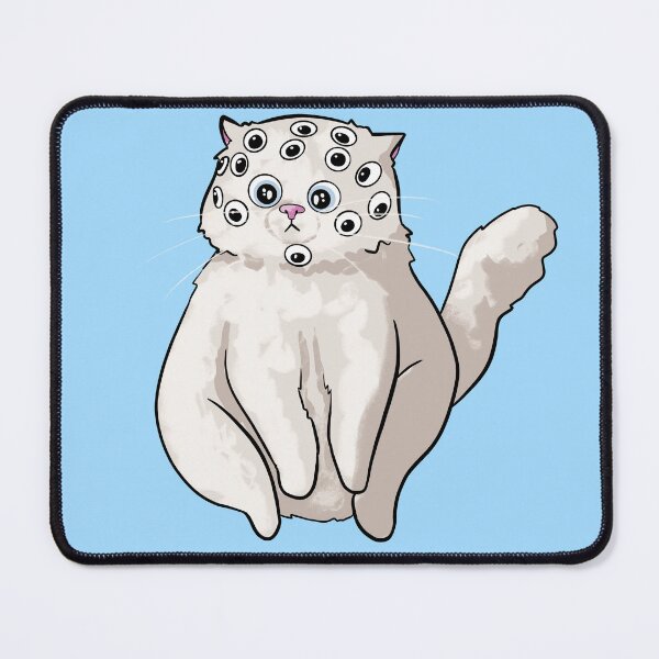 Item preview, White Cat with Googly Eyes designed and sold by PastelMushroom.