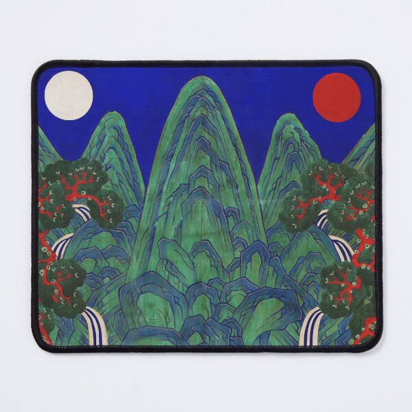 Item preview, Korean art Home Decor for Vintage Wall art Five peaks of the sun and moon Korean Traditional Artwork designed and sold by allpalgo.