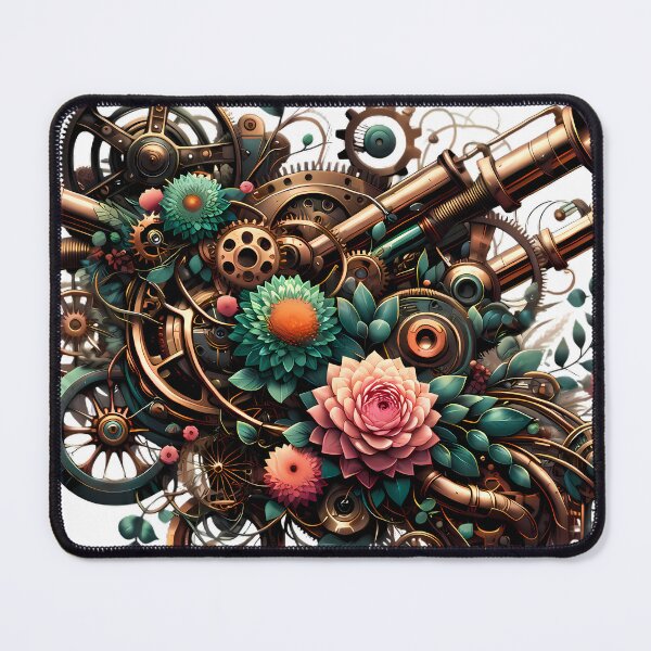 Item preview, Mechanical Blossom - Steampunk Floral Fusion designed and sold by Bottron9000.