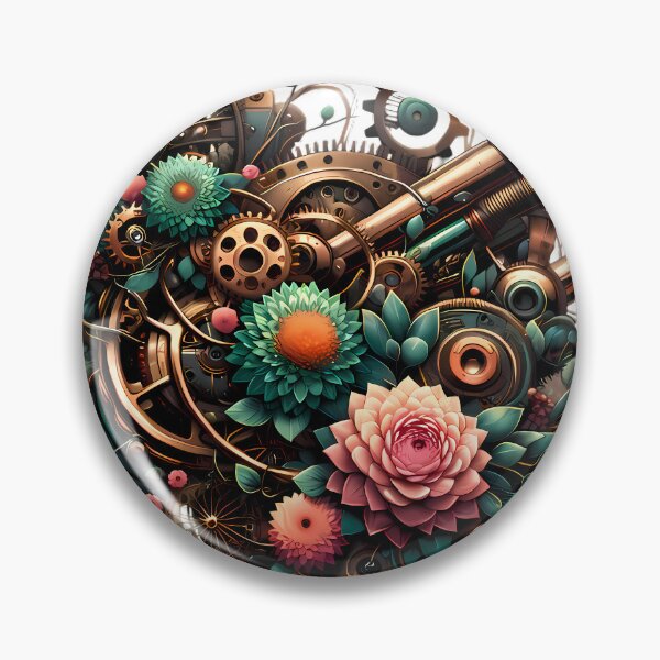 Item preview, Mechanical Blossom - Steampunk Floral Fusion designed and sold by Bottron9000.