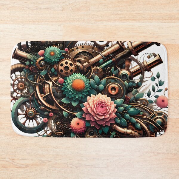 Item preview, Mechanical Blossom - Steampunk Floral Fusion designed and sold by Bottron9000.