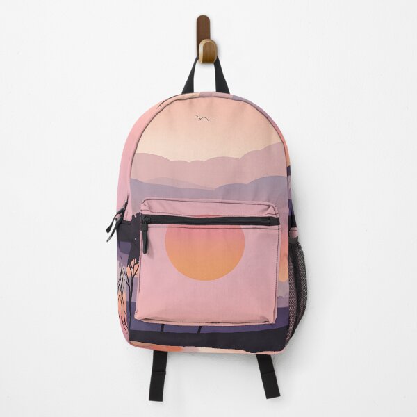 Item preview, Mid Mod, Mountain Sunset Landscape, Peach, Orange designed and sold by Prints and Lifestyle.